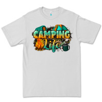 Dove Grey camping life Premium Tee - NancyCooperArtShop