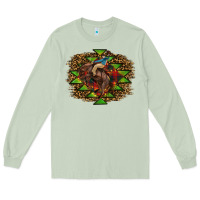 Matcha Western Christmas Rodeo Distressed Long Sleeve Tee - RanaPortraitStore