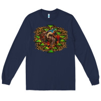 Navy Western Christmas Rodeo Distressed Long Sleeve Tee - RanaPortraitStore