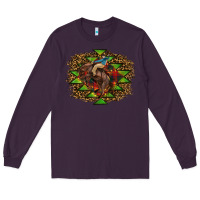 Plum Western Christmas Rodeo Distressed Long Sleeve Tee - RanaPortraitStore