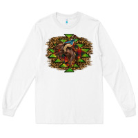 White Western Christmas Rodeo Distressed Long Sleeve Tee - RanaPortraitStore