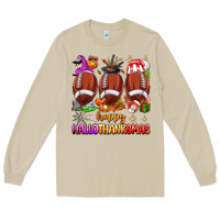 Mushroom happy hallothanksmas football Long Sleeve Tee - texasbilliewilder
