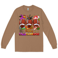 Toasted Coconut happy hallothanksmas football Long Sleeve Tee - texasbilliewilder