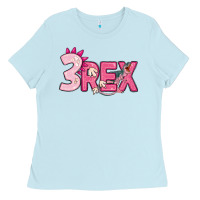 Baby Blue pink three rex Ladies Tee - MaliasSmallBusiness