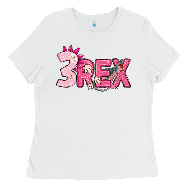 Pink Three Rex Ladies Tee by MaliasSmallBusiness | Teevron