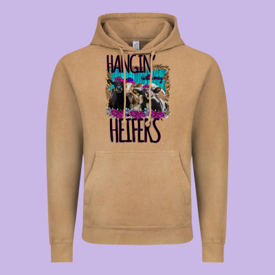 Hangin With My Heifers Vintage Hoodie Designed By Bettercallsaul
