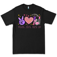 Black peace love make up Premium Tee - MaliasSmallBusiness