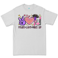 Dove Grey peace love make up Premium Tee - MaliasSmallBusiness