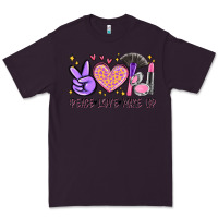 Plum peace love make up Premium Tee - MaliasSmallBusiness
