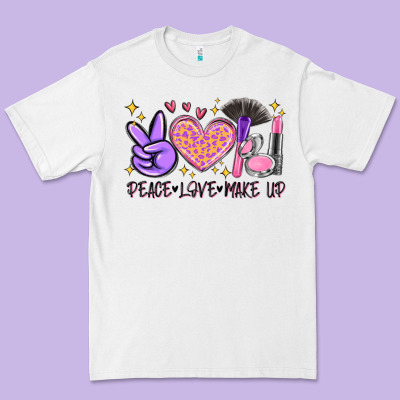 Peace Love Make Up Premium Tee Designed By Maliassmallbusiness