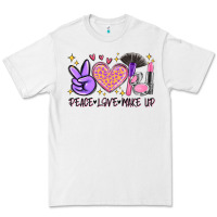 White peace love make up Premium Tee - MaliasSmallBusiness