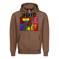 Chestnut spread love not hate Zipper Hoodie - FaDigitalArtStudio