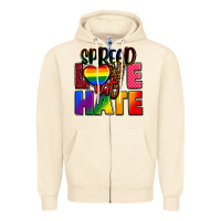 Spread Love Not Hate Zipper Hoodie | Teevron