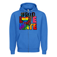 True Royal spread love not hate Zipper Hoodie - FaDigitalArtStudio