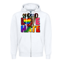 White spread love not hate Zipper Hoodie - FaDigitalArtStudio