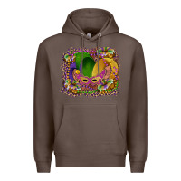 Coffee mardi gras mask king cake Premium Hoodie - RanaPortraitStore