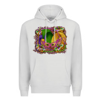 Dove Grey mardi gras mask king cake Premium Hoodie - RanaPortraitStore