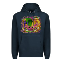 Navy mardi gras mask king cake Premium Hoodie - RanaPortraitStore