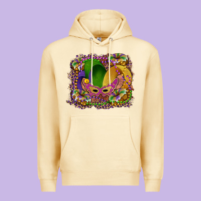 Mardi Gras Mask King Cake Premium Hoodie Designed By Ranaportraitstore