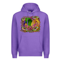 Purple mardi gras mask king cake Premium Hoodie - RanaPortraitStore