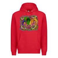 Red mardi gras mask king cake Premium Hoodie - RanaPortraitStore