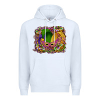 White mardi gras mask king cake Premium Hoodie - RanaPortraitStore