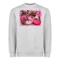 Heather Grey cancer pumpkins Heavyweight Sweatshirt - CowGirlArtShop