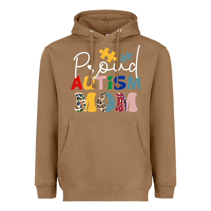 Proud Autism Mom Leopard Pattern Design Autism Awa Heavyweight Hoodie by CowhideDigitalArt | Teevron