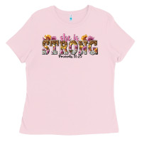 She Is Strong Proverbs 31 25 Ladies Tee | Teevron