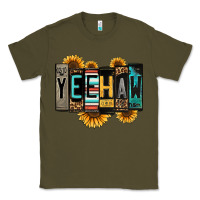 Army Green yeehaw license plate letters Classic Tee - Jasminsmagicworld