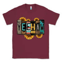 Burgundy yeehaw license plate letters Classic Tee - Jasminsmagicworld