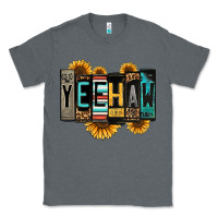 Charcoal Heather yeehaw license plate letters Classic Tee - Jasminsmagicworld