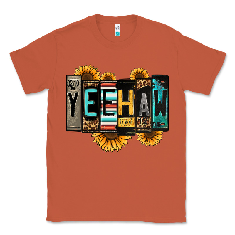 Yeehaw License Plate Letters Classic Tee by Jasminsmagicworld | Teevron