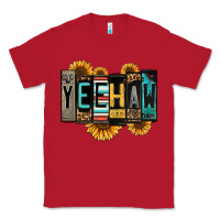 Red yeehaw license plate letters Classic Tee - Jasminsmagicworld