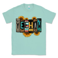 Seafoam yeehaw license plate letters Classic Tee - Jasminsmagicworld