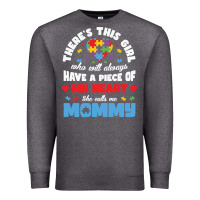 Charcoal Heather lil autism mom Premium Sweatshirt - CowhideDigitalArt