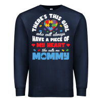 Navy lil autism mom Premium Sweatshirt - CowhideDigitalArt