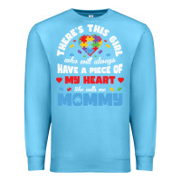Ocean Blue lil autism mom Premium Sweatshirt - CowhideDigitalArt