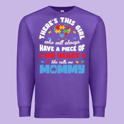 Lil Autism Mom Premium Sweatshirt Designed By Cowhidedigitalart