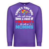 Purple lil autism mom Premium Sweatshirt - CowhideDigitalArt
