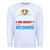 White lil autism mom Premium Sweatshirt - CowhideDigitalArt
