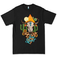 Black free spirit bull skull Premium Tee - MaliasSmallBusiness