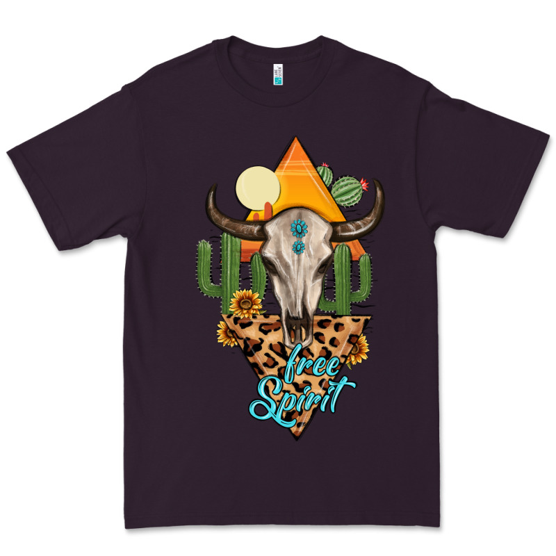 Free Spirit Bull Skull Premium Tee by MaliasSmallBusiness | Teevron