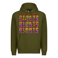 Army Green rights rights rights pride Premium Hoodie - FaDigitalArtStudio