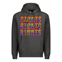 Charcoal Heather rights rights rights pride Premium Hoodie - FaDigitalArtStudio