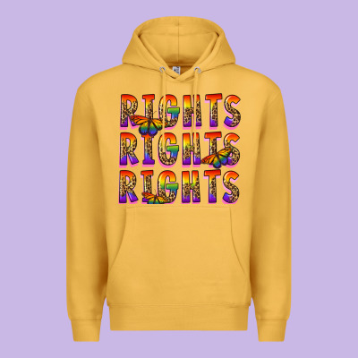 Rights Rights Rights Pride Premium Hoodie Designed By Fadigitalartstudio