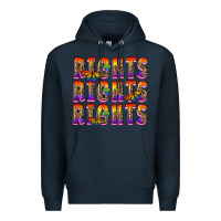 Navy rights rights rights pride Premium Hoodie - FaDigitalArtStudio