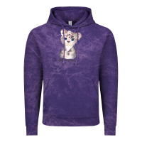 Cloud Purple tiger cute animals Vintage Hoodie - RanaPortraitStore