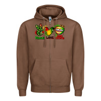 Chestnut Peace love Juneteenth Zipper Hoodie - FaDigitalArtStudio