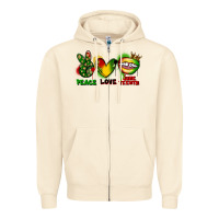 Sandshell Peace love Juneteenth Zipper Hoodie - FaDigitalArtStudio